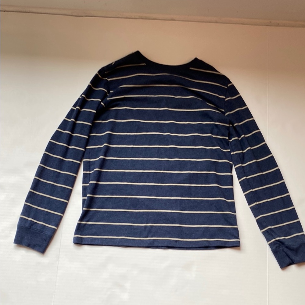 Cat & Jack Long Sleeve Blue and White Tee